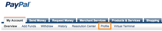 PayPal Profile